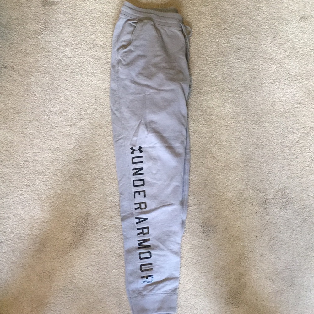 Gray Under Armour jogger sweatpants